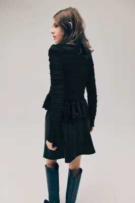 Top smocké - Noir — photo 3