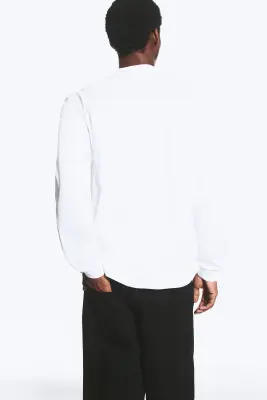 T-shirt manches longues décontracté - Blanc — photo 2