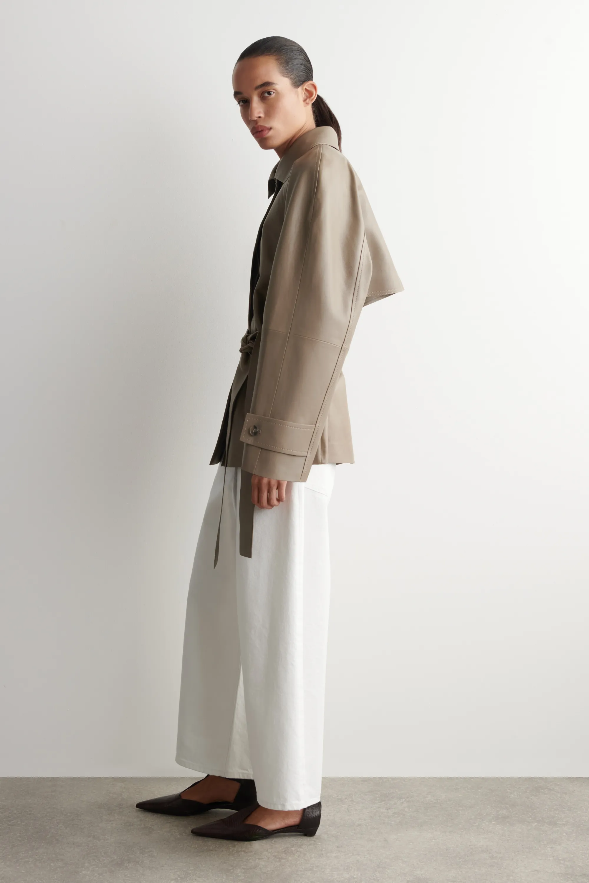 JUPE-CULOTTE EN DENIM - BLANC