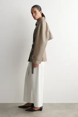 JUPE-CULOTTE EN DENIM - BLANC — photo 1