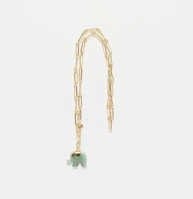 Nouveau ! BOHEMIAN RHAPSODIE PARIS Sautoir Dumbo Amazonite Grosse Maille — photo 2