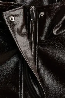 Veste en tissu enduit - Marron foncé — photo 4