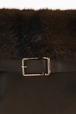 Sac à main avec bride - Marron foncé — photo 4