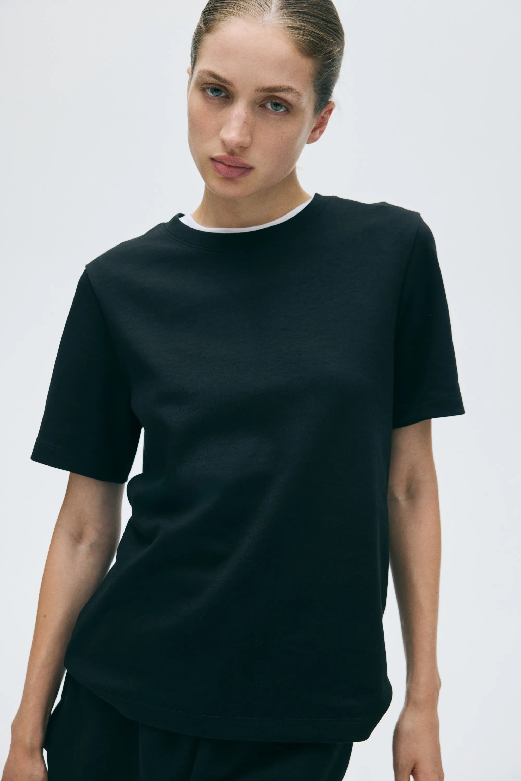 T-shirt en interlock - Noir