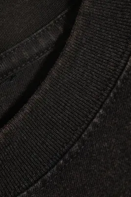 T-shirt oversize carré - Noir délavé — photo 3