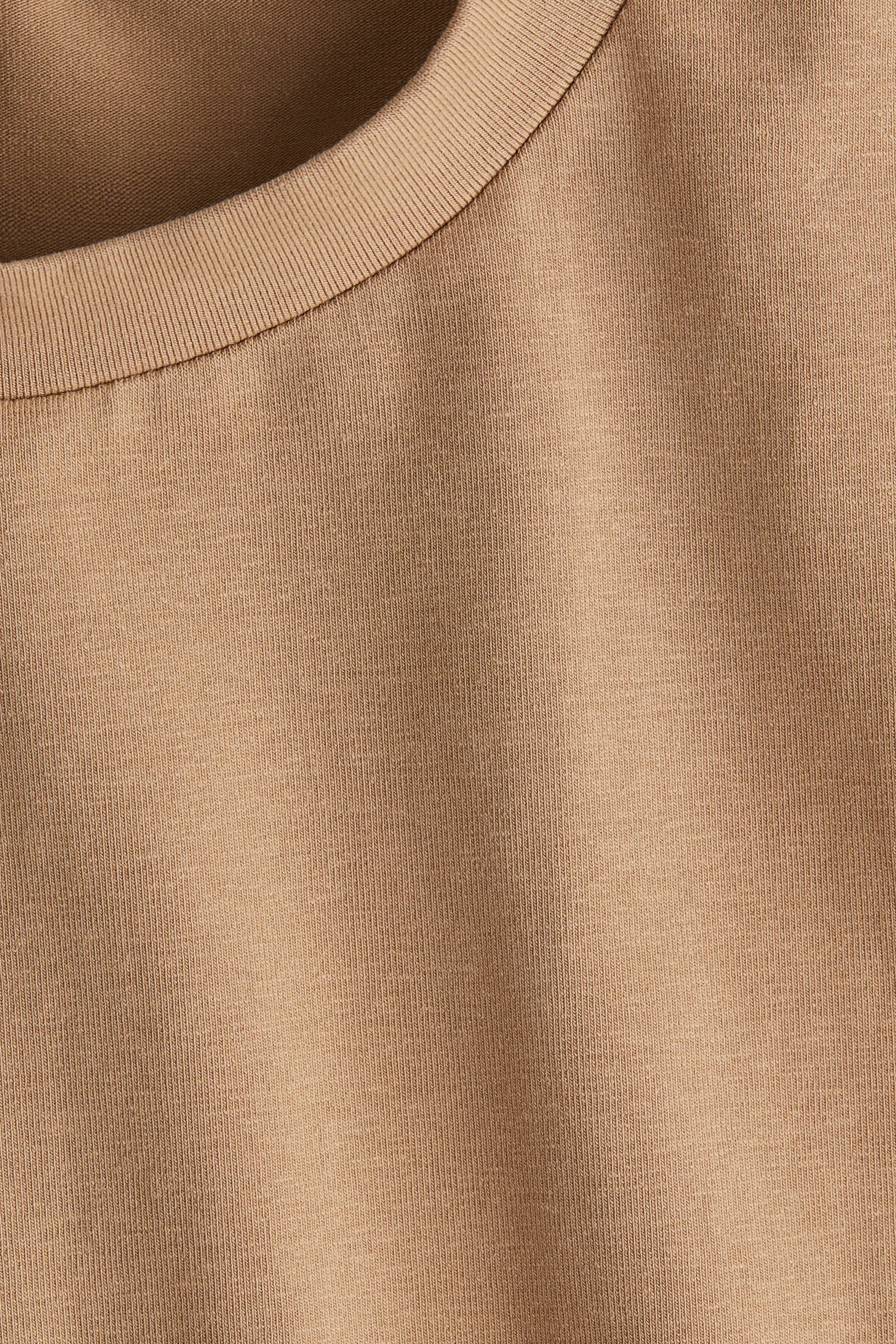 Robe à manches courtes en jersey - Beige