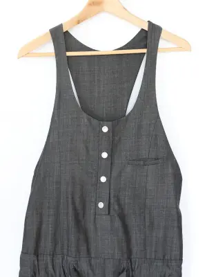 Salopette short en coton gris foncé NEUVE Taille 36/38 — photo 4