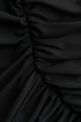 Robe dos nu à effet drapé - Noir — photo 4
