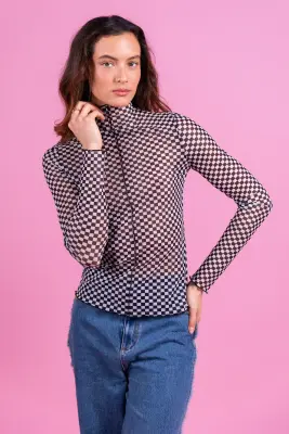 Laure+Max – T-shirt Theodora Damier — photo 3