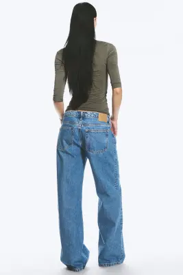 Jean jambe large taille basse Imoo - 90s Blue – Bleu moyen — photo 2