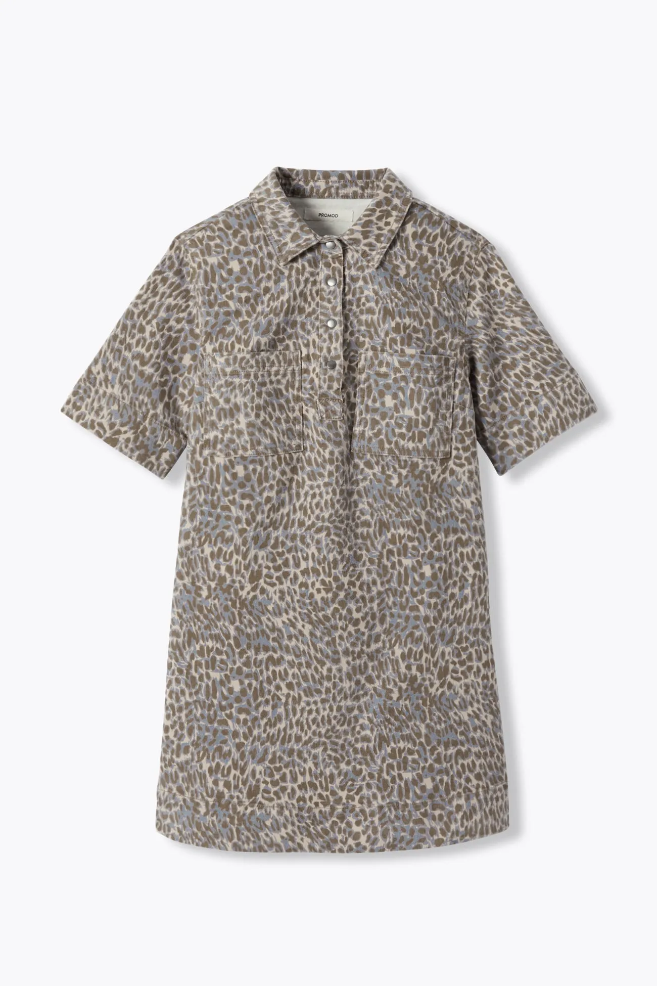 Robe courte léopard en toile