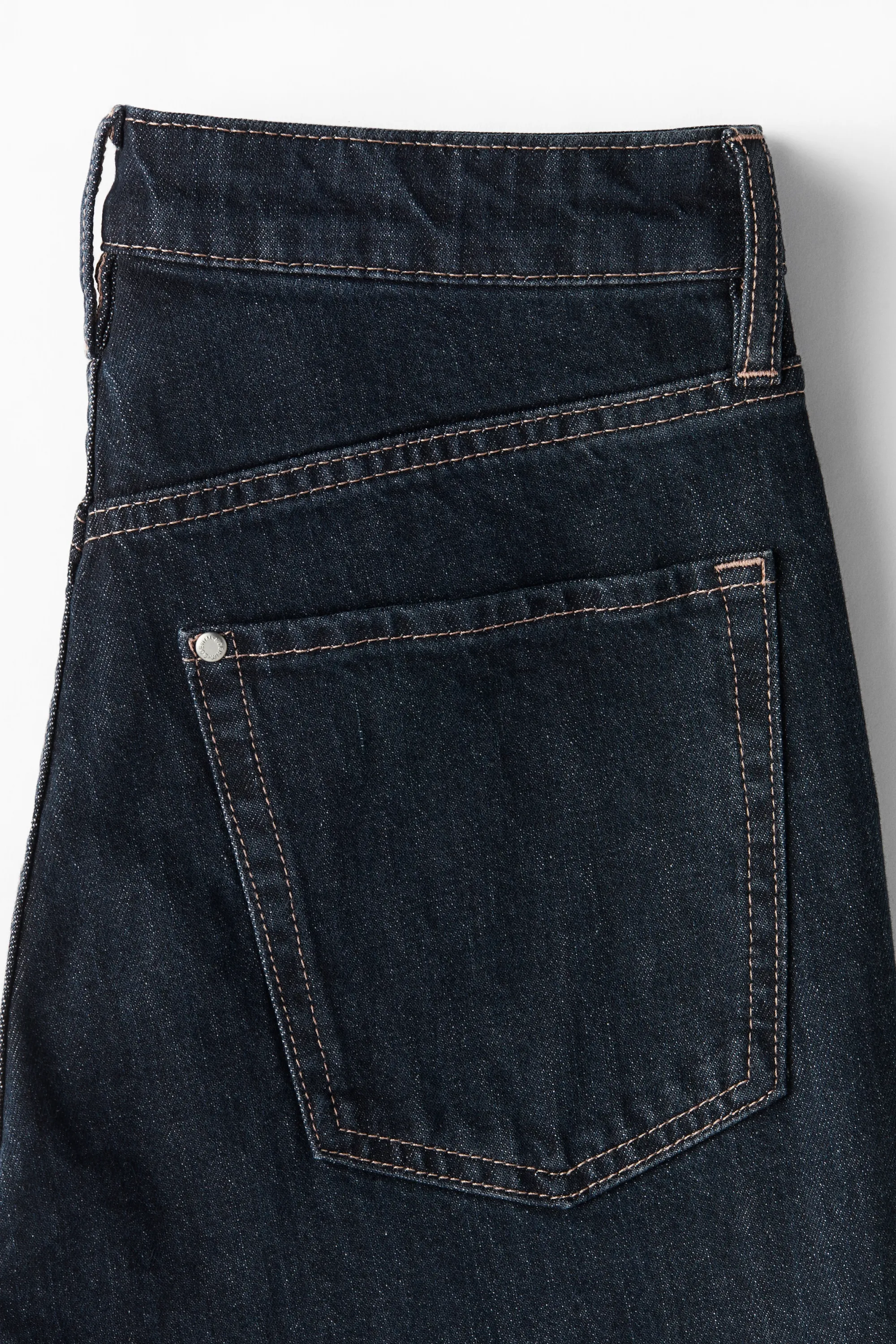 Slim Straight High Jeans - Bleu denim foncé