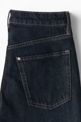 Slim Straight High Jeans - Bleu denim foncé — photo 1