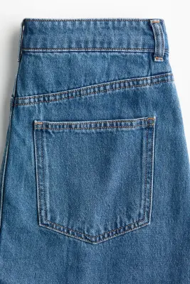 Jupe trapèze en denim - Bleu denim — photo 4