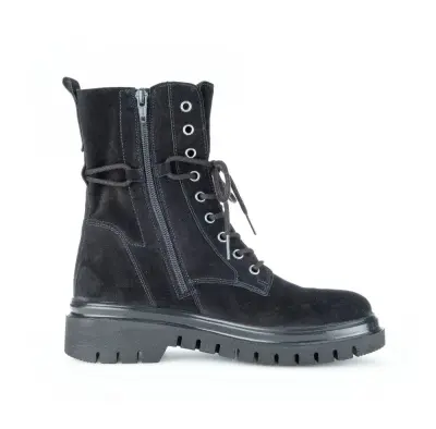 Bottines Gabor 91.780.17 Noires - Cuir Lacets Zip Grande Pointure Femme — photo 4