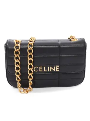 Sac Shoulder bag en cuir matelassé noir et chaîne dorée Prix boutique 2800€ — photo 3