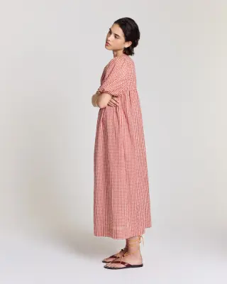 Robe Lavanda vichy jaune et rouge — photo 3