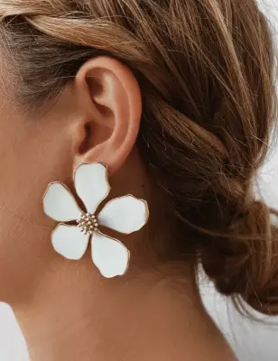 Boucles d'oreilles CARLA - Blanche — photo 2