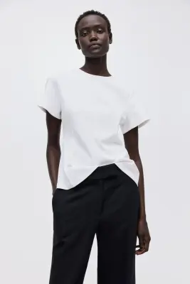 Pantalon en laine mélangée - Noir — photo 1
