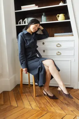 Robe Maria - bleu marine — photo 2