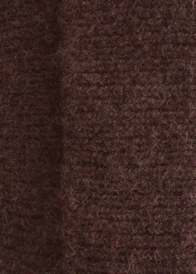 Bonnet en laine mélangée - Marron — photo 2