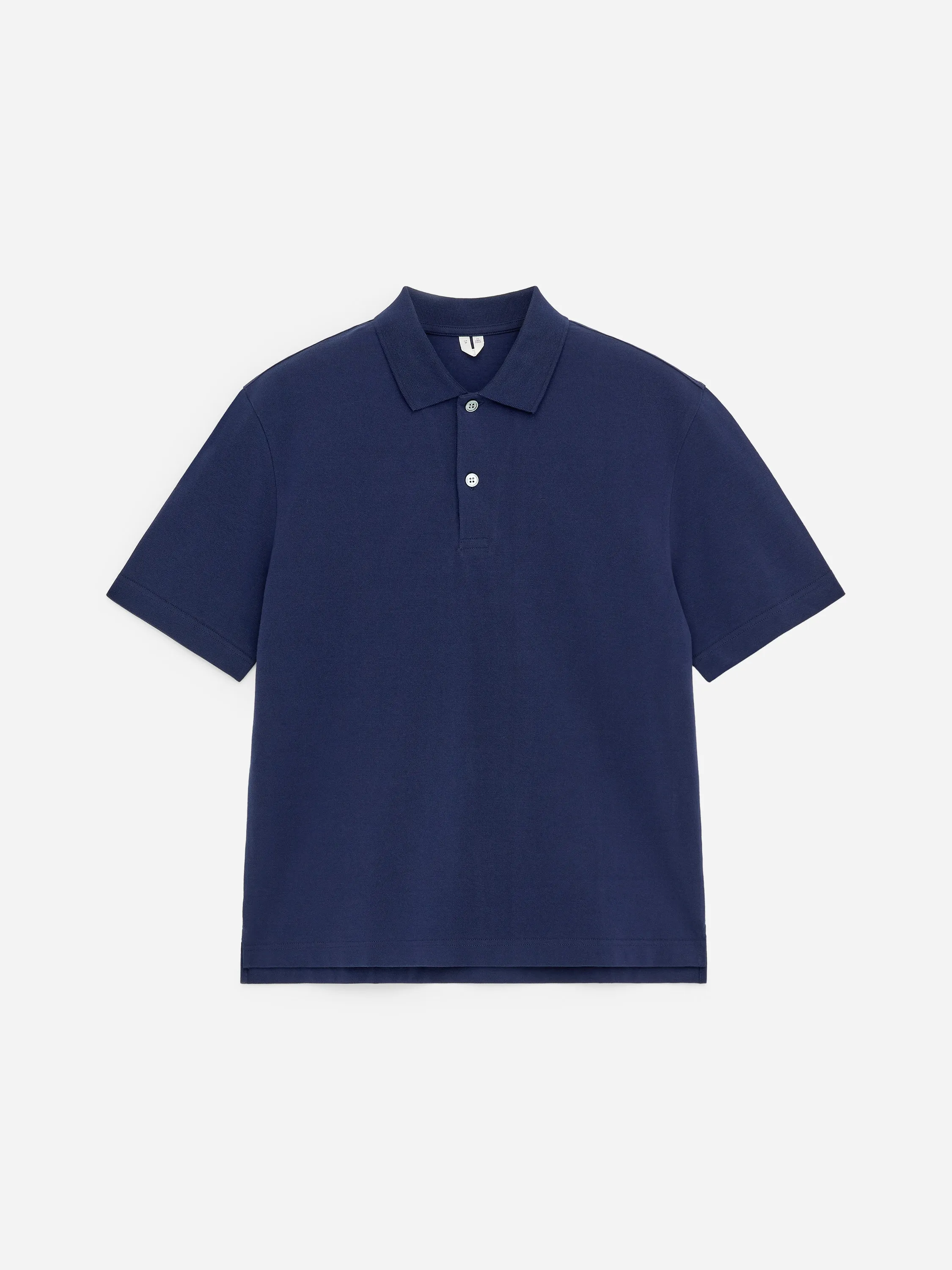 Polo en jersey piqué - Bleu foncé