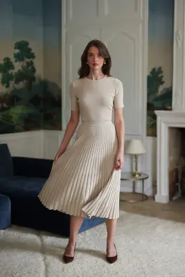 Henrietta Knit Top - Cream melange — photo 4
