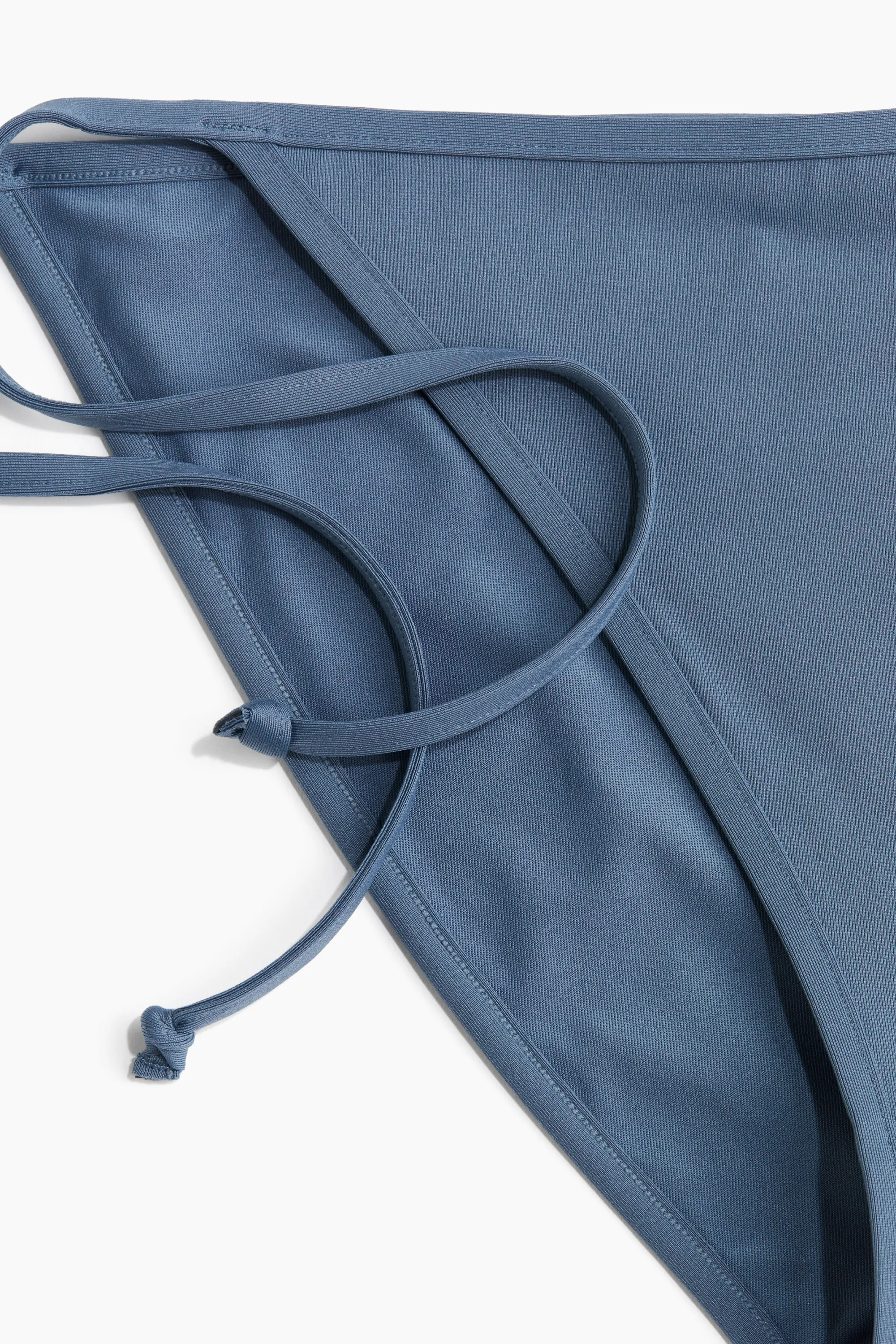 Bas de maillot Tanga à nouer - Bleu ancien