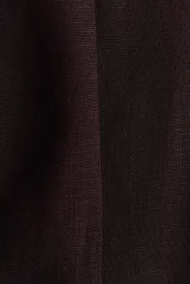 Pantalon 7/8 en lin mélangé - Violet prune foncé — photo 3