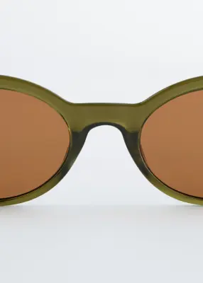 Lunettes de soleil à monture ovale - Vert — photo 2