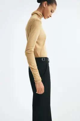 Pantalon droit en twill - Noir — photo 2