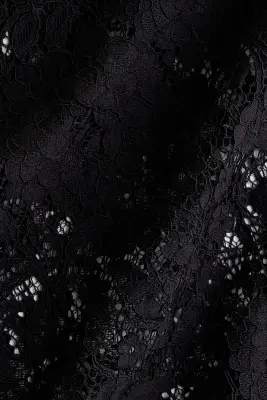 Jupe crayon en dentelle - Noir — photo 3