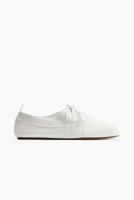 Ballerines à lacets - Blanc — photo 1