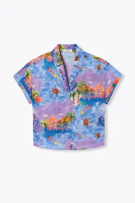 Chemise motif paysage Femme — photo 1