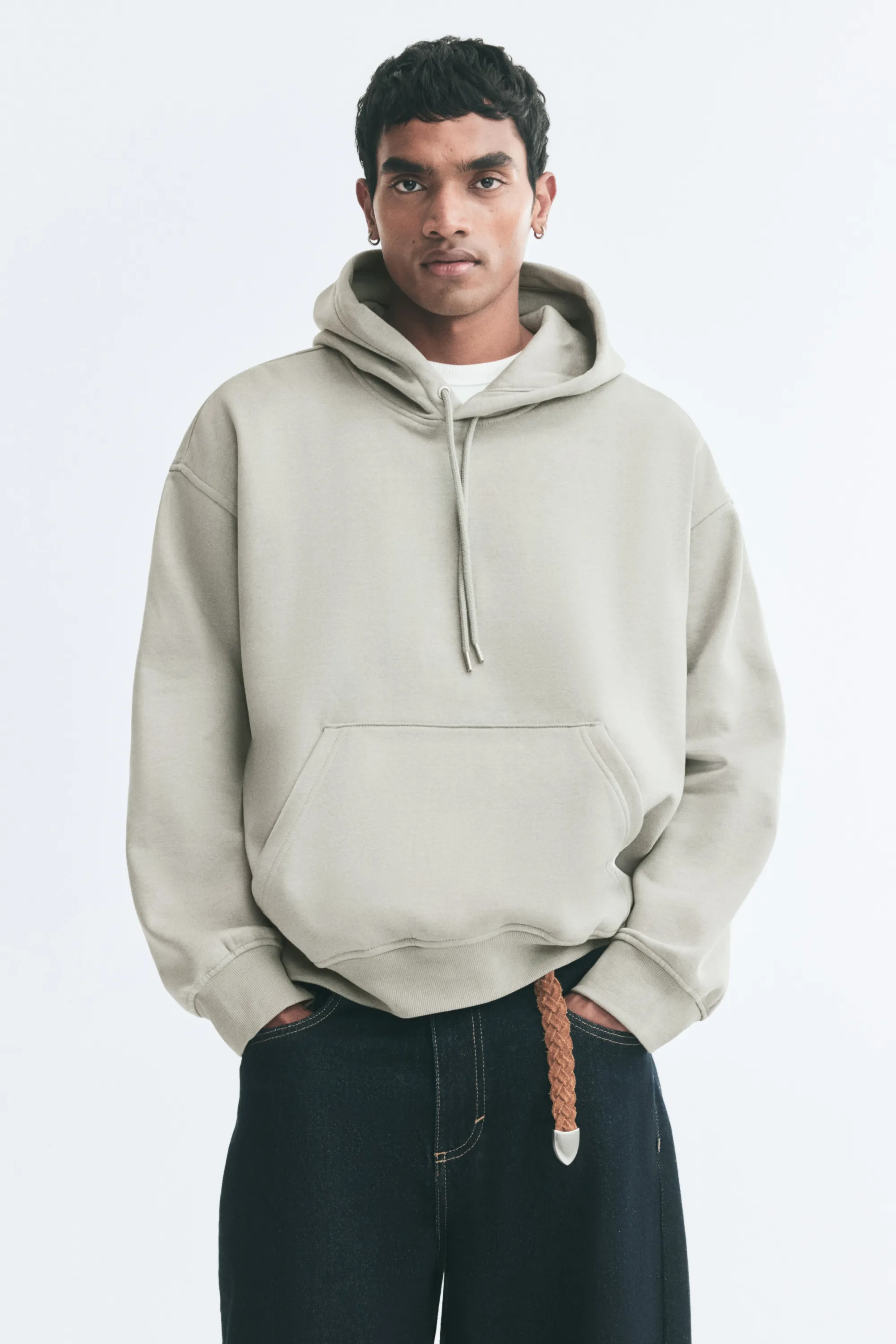 Hoodie Loose Fit - Vert kaki clair