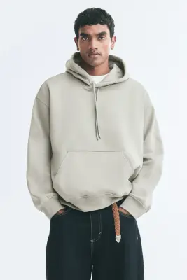 Hoodie Loose Fit - Vert kaki clair — photo 1