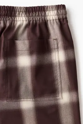 Short Loose Fit - Marron foncé/carreaux — photo 5