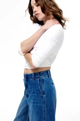 Straight High Jeans - Bleu denim — photo 3