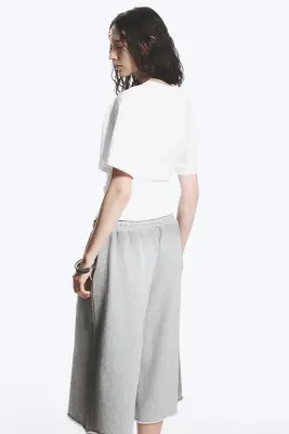 T-SHIRT AJUSTÉ DRAPÉ - Blanc — photo 2