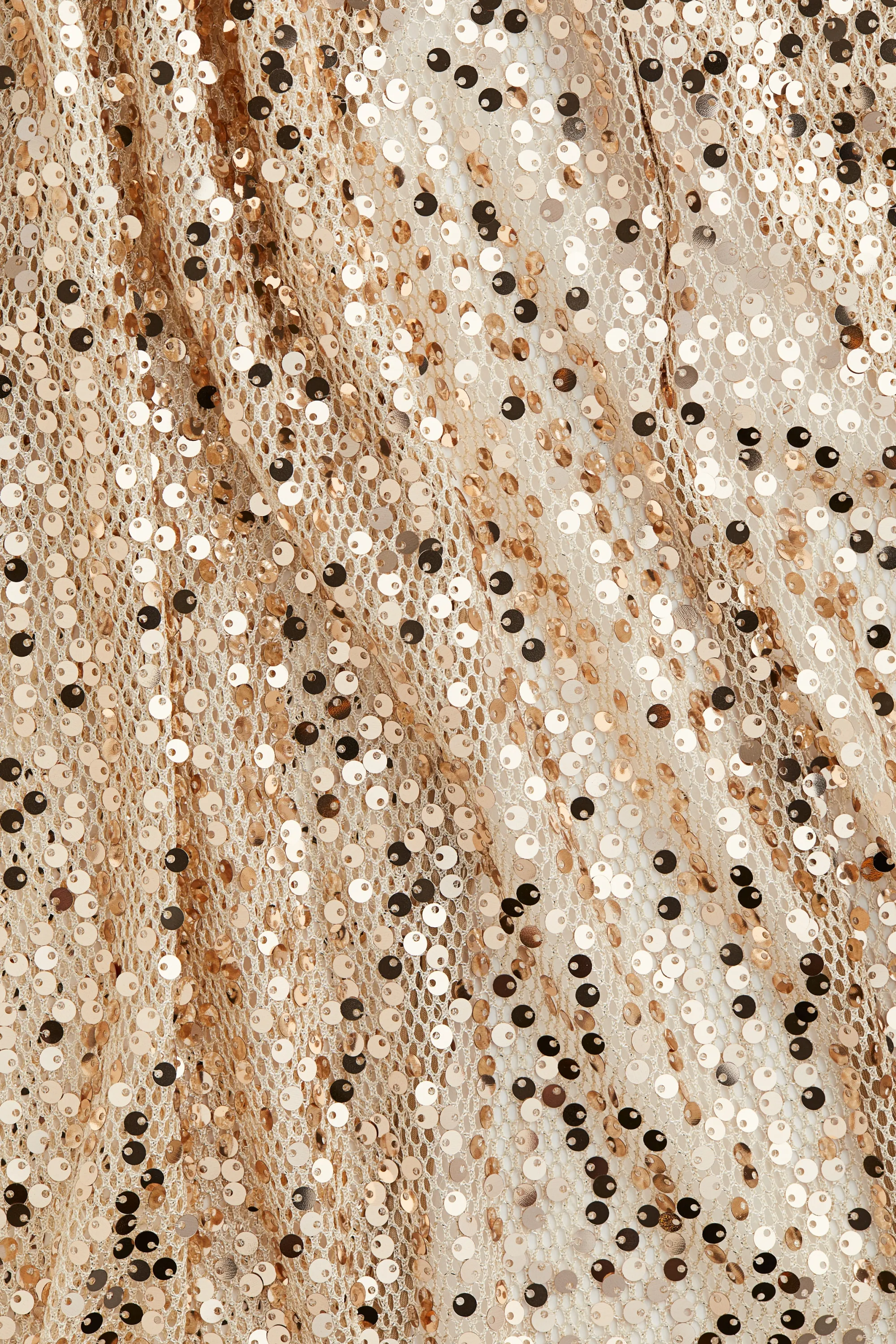 Robe filet à sequins - Doré