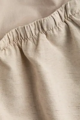 MAMA Short en lin mélangé - Beige clair — photo 4