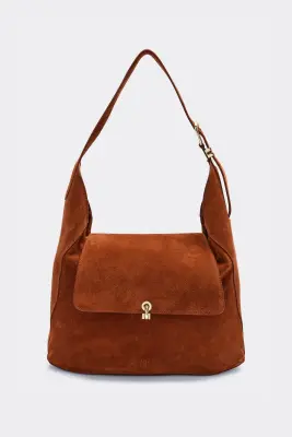 Sac Gala croûte de cuir brique — photo 1