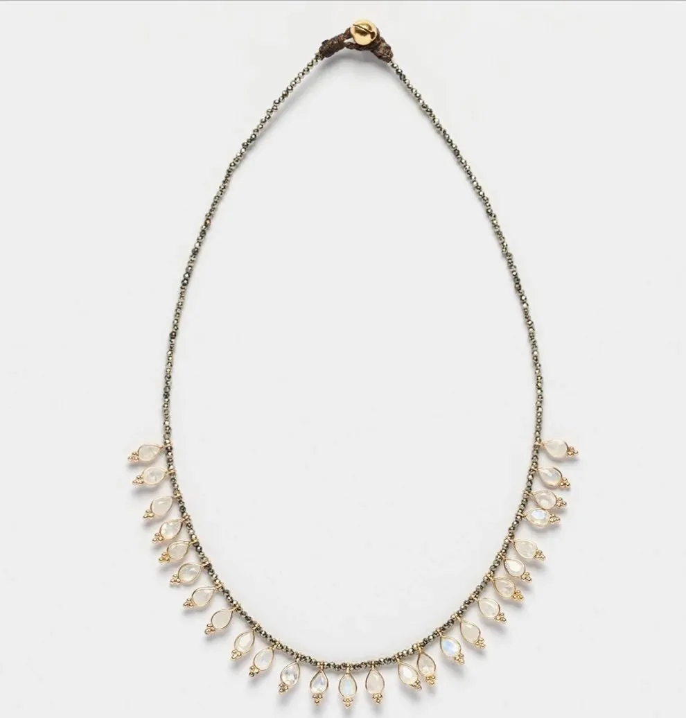Nouveau ! BOHEMIAN RHAPSODIE PARIS Collier Rosalba Labradorite