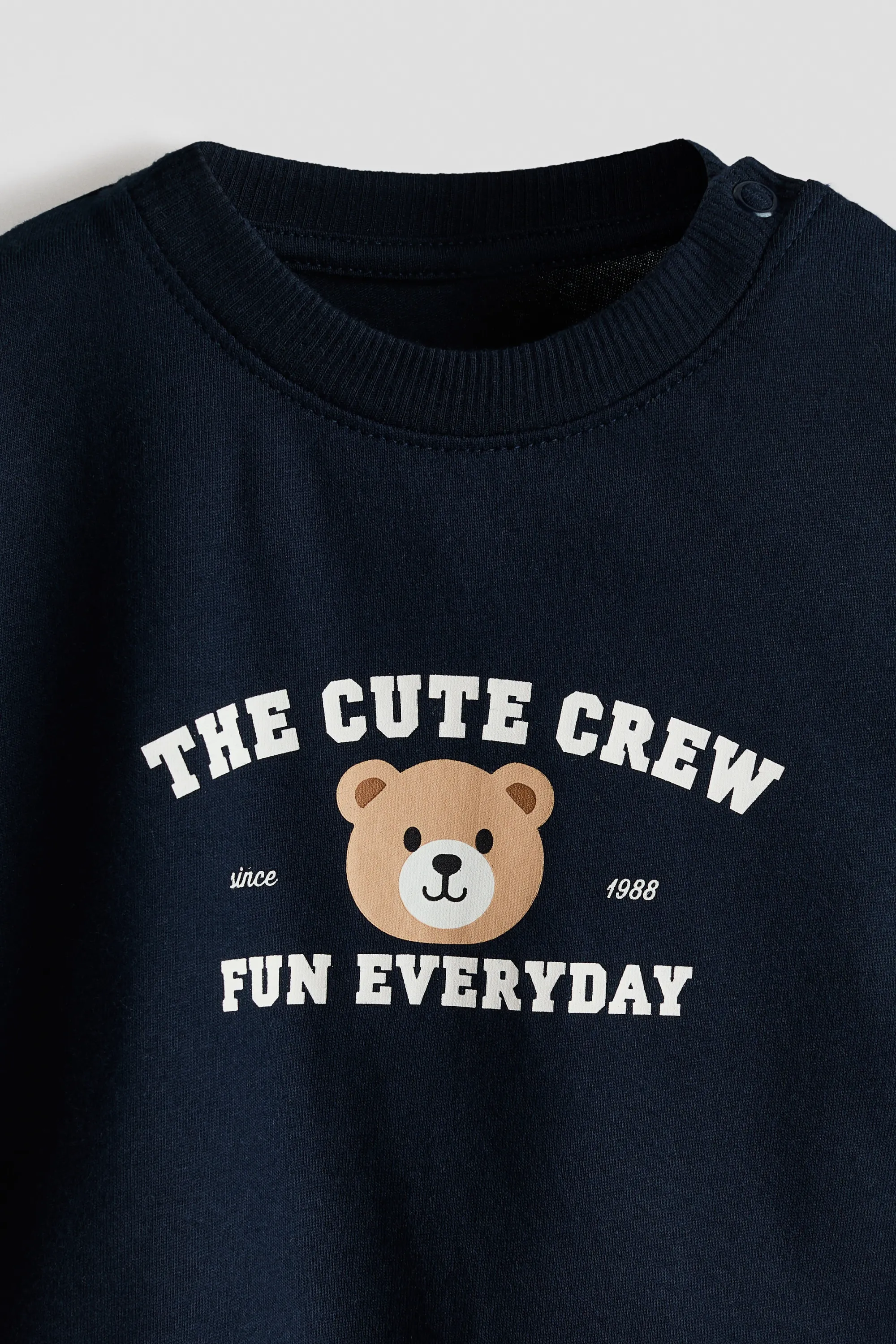 Lot de 3 T-shirts à manches longues en coton - Bleu marine/The Cute Crew