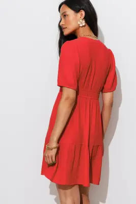 Robe courte unie Femme — photo 4