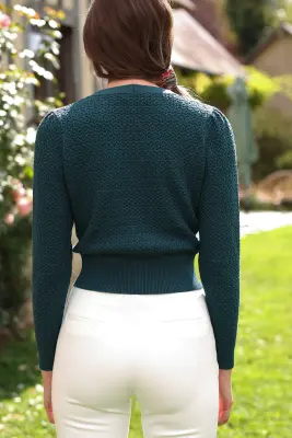 Clary Knit Cardigan - Green — photo 3