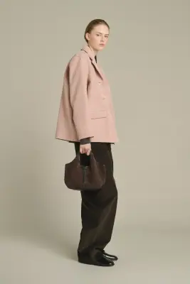 SAC DOUCE MINI MARRON FONCÉ CROÛTE DE CUIR — photo 2