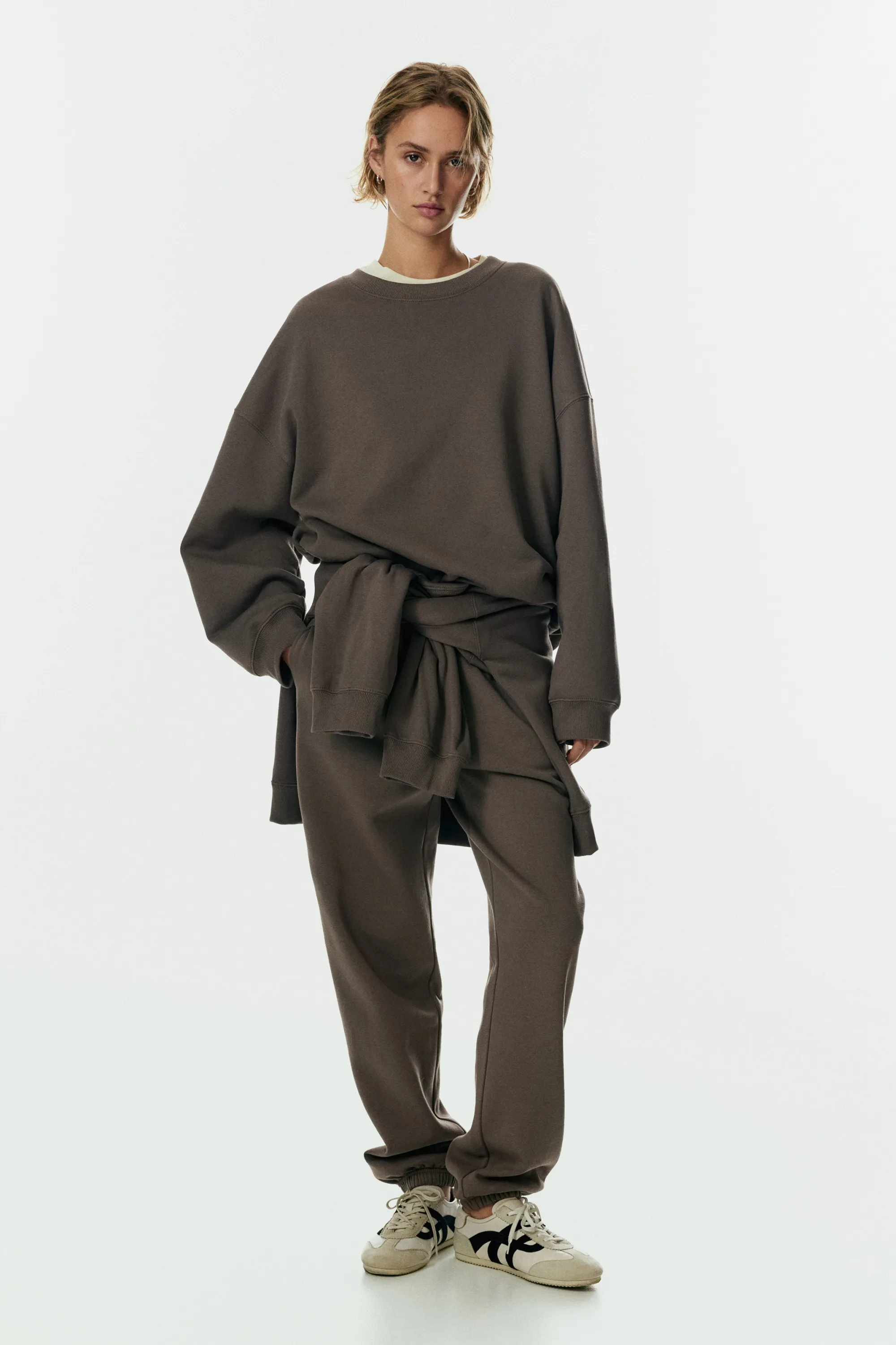 Sweat oversize - Grège foncé