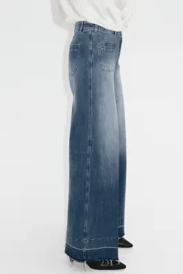 Wide High Jeans - Bleu denim — photo 3