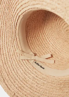 Chapeau en raphia bordé de gros-grain - Paille naturelle — photo 5